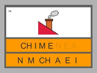 N M CH A E I
CH I M E N E A
14
 