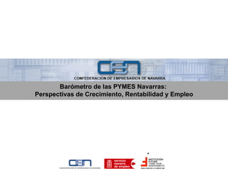 Barómetro de las PYMES Navarras:  Perspectivas de Crecimiento, Rentabilidad y Empleo 
