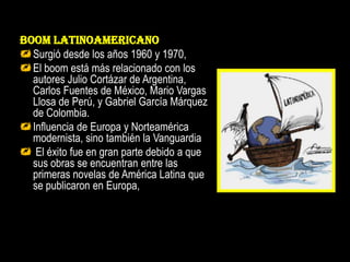 Boom LatinoamericanoSurgió desde los años 1960 y 1970, 