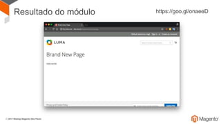 Pastas adicionais de módulos M2
Api - Arquivo view.xml responsável pelo tamanho de imagens.
i18n - traduções (caso existam).
media - Preview do tema.
web - Arquivos estáticos como css, less, js, imagens e fonts.
 