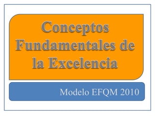 Modelo EFQM 2010
 
