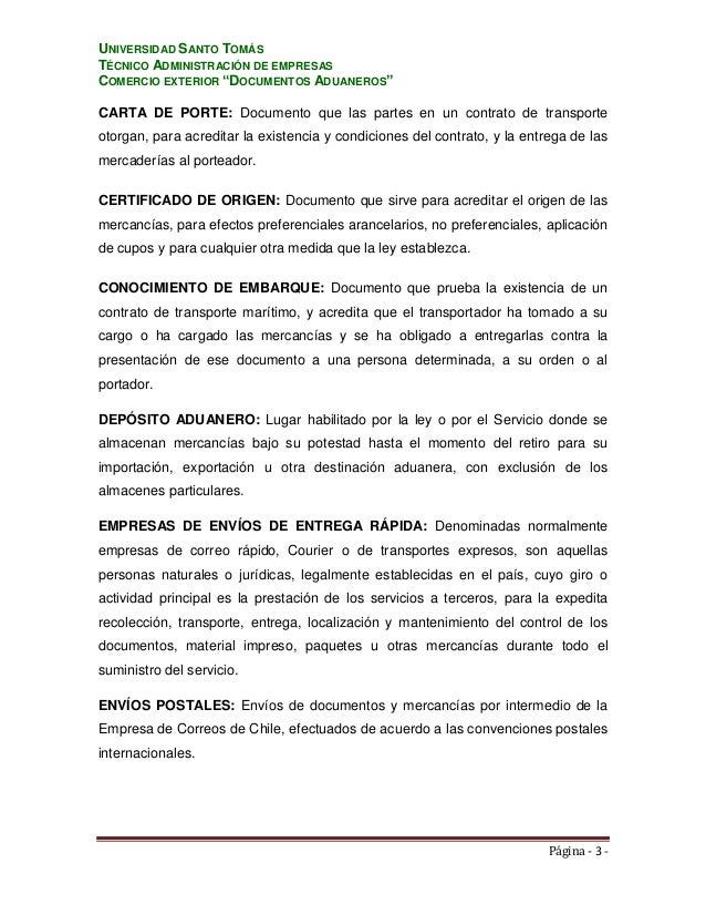 Documentos aduaneros villanueva- hernández