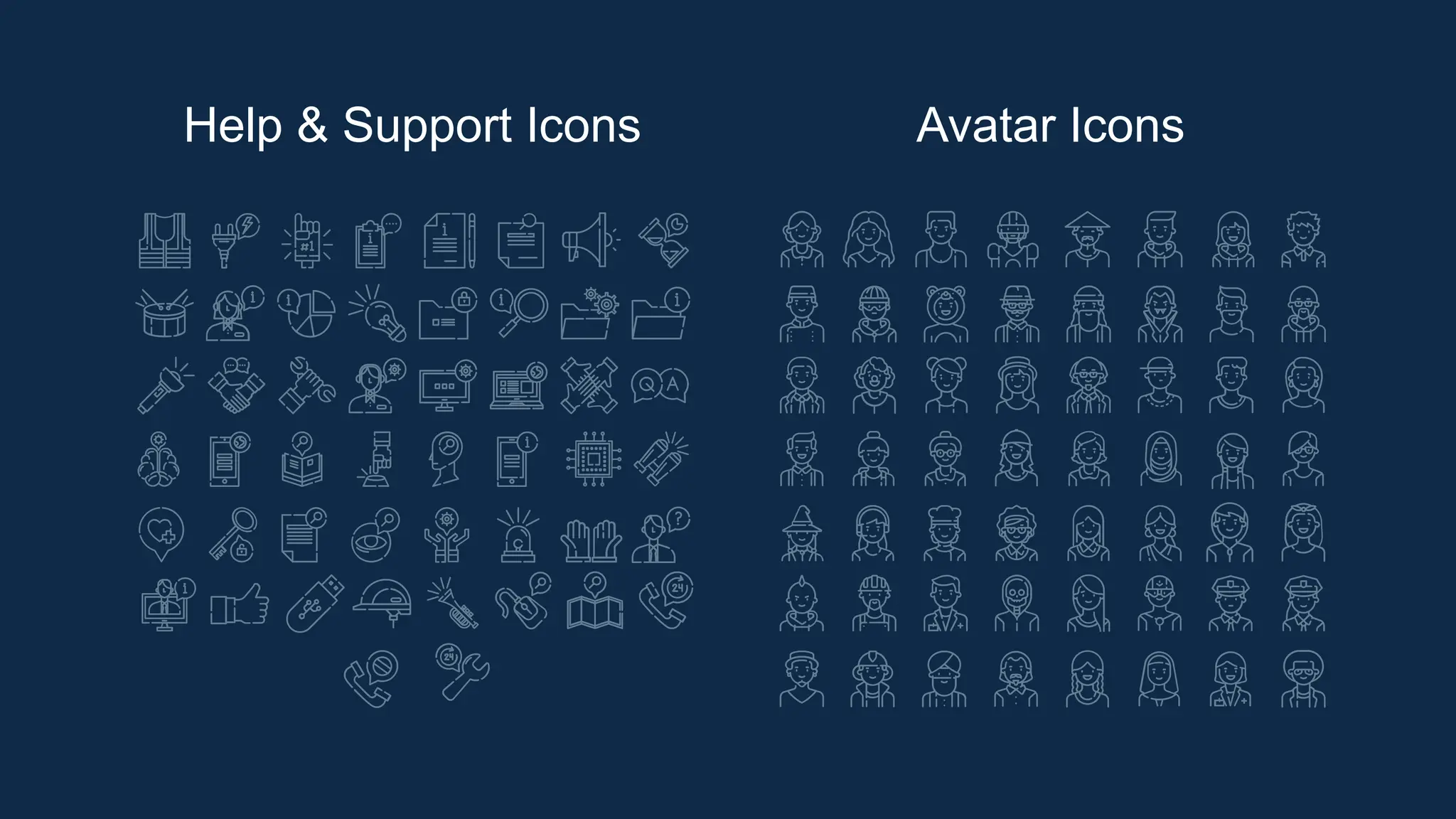 Help & Support Icons Avatar Icons
 