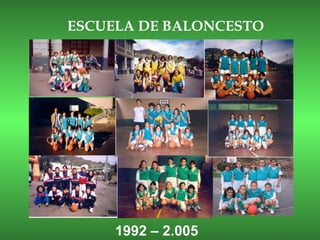 ESCUELA DE BALONCESTO
1992 – 2.005
 