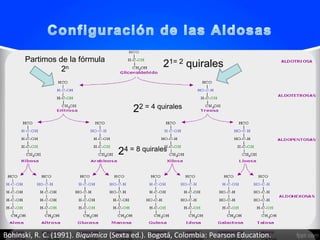 Partimos de la fórmula
                2n
                                                 21= 2 quirales



                                        22 = 4 quirales


                                   24 = 8 quirales




Bohinski, R. C. (1991). Biquímica (Sexta ed.). Bogotá, Colombia: Pearson Education.
 