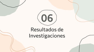 06
Resultados de
Investigaciones
 