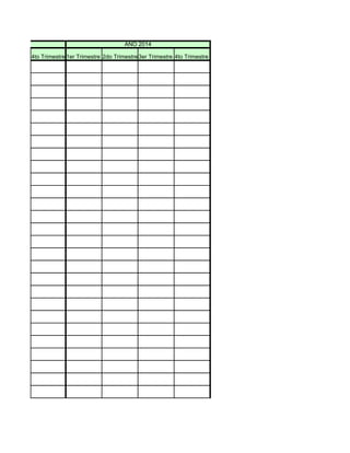 013                                       AÑO 2014

      4to Trimestre 1er Trimestre 2do Trimestre 3er Trimestre 4to Trimestre
 