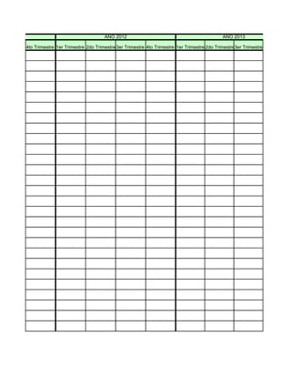 011                                       AÑO 2012                                               AÑO 2013

      4to Trimestre 1er Trimestre 2do Trimestre 3er Trimestre 4to Trimestre 1er Trimestre 2do Trimestre3er Trimestre
 