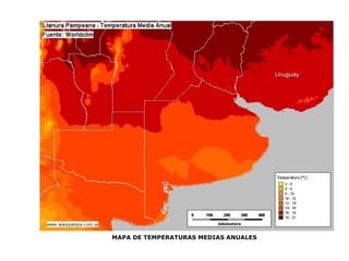 MAPA DE TEMPERATURAS MEDIAS ANUALES 