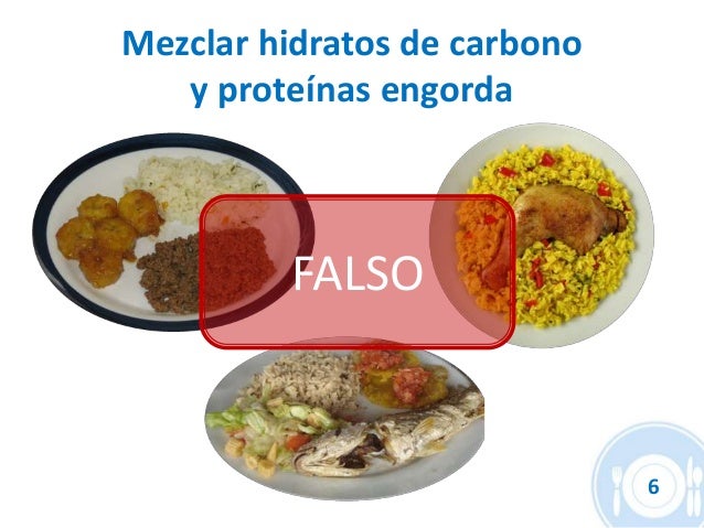 Resultado de imagen de mezclar hidratos de carbono y proteinas engorda