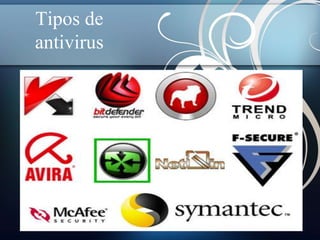 Tipos de 
antivirus 
 