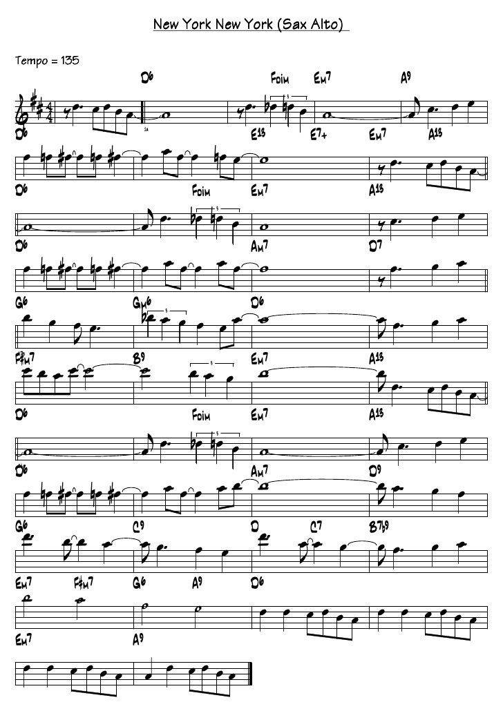 Copia De New York New York (Sax Alto) Biab