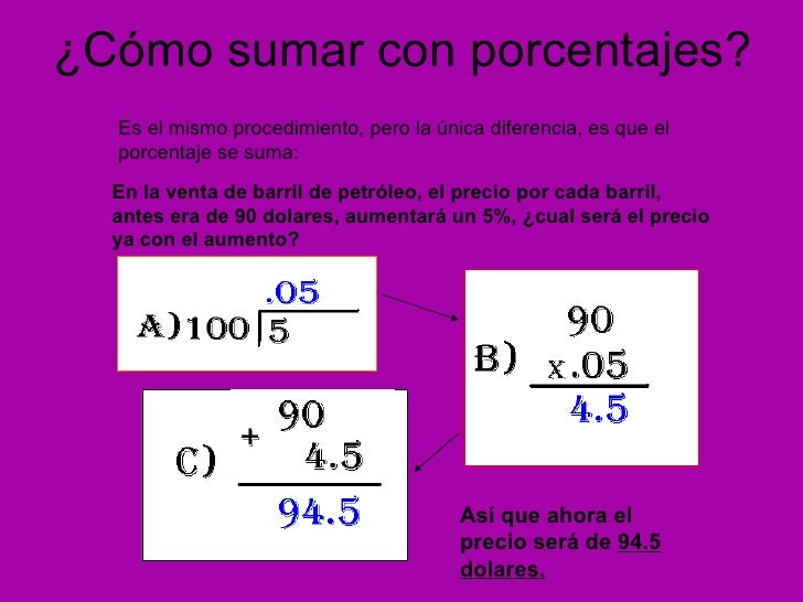 Porcentajes Clase de mate 1