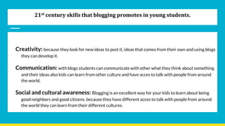 Blogs for kids | PPTX