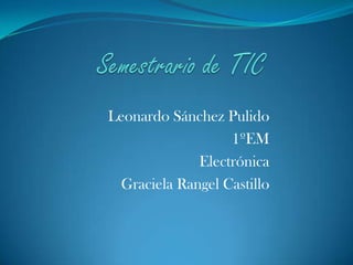 Leonardo Sánchez Pulido
1ºEM
Electrónica
Graciela Rangel Castillo

 