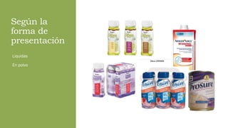 Según la
forma de
presentación
Liquidas
En polvo
 