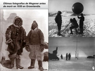 Las flechas indican las estrías dejadas por un glaciar en el cauce rocoso por el que fluye. Estas estrías indican la dirección del movimiento.