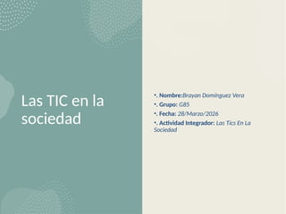 El Impacto de las TIC en la Sociedad Moderna: Educación, Salud y ...