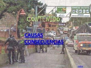 CAUSAS
CONSECUENCIAS
indice
