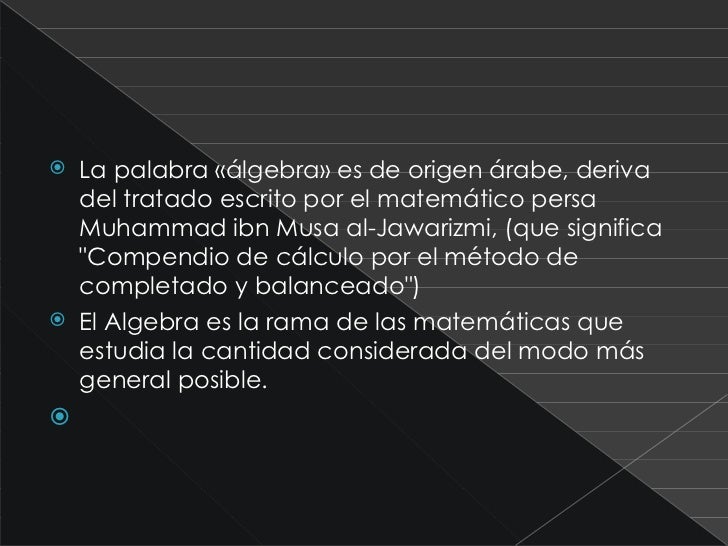 Copia de un poco de historia del álgebra