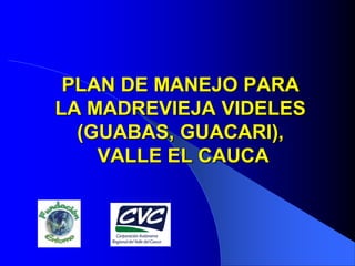 PLAN DE MANEJO PARA
LA MADREVIEJA VIDELES
(GUABAS, GUACARI),
VALLE EL CAUCA
 
