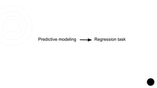 Predictive modeling Regression task
