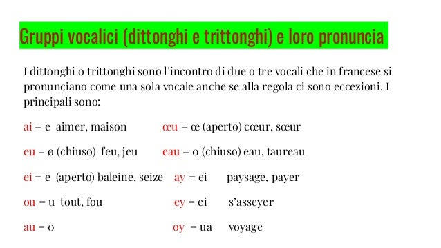 10 Parole In Francese Con Il Dittongo Ai
