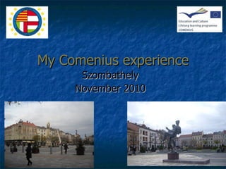My Comenius experience Szombathely November 2010 
