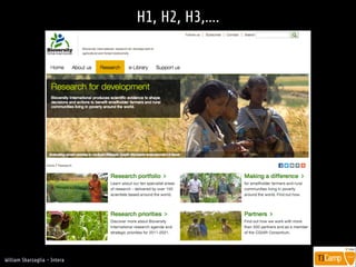 !
William Sbarzaglia - Intera
H1, H2, H3,….
 