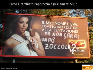!
William Sbarzaglia - Intera
Come è cambiato l’approccio agli elementi SEO?
 