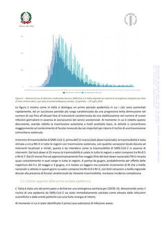 Figura 1 – Numero di casi di infezione confermata da virus SARS-CoV-2 in Italia segnalati al sistema di sorveglianza integ...