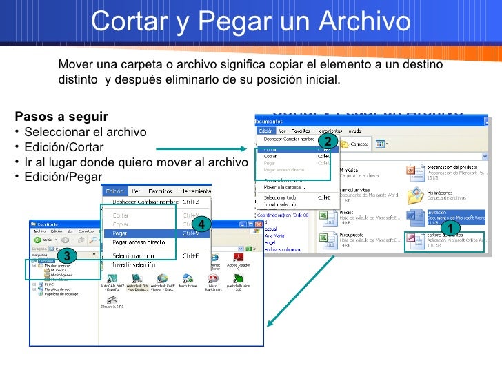 Copiar y pegar archivos