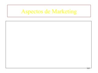 Aspectos de Marketing

Posicionamiento del producto

•   Después de la segmentación, hay
    que determinar lo que los
    consumidores desean y esperan
      

                                  163
 