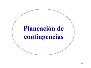 Planeación de
contingencias


                208
 