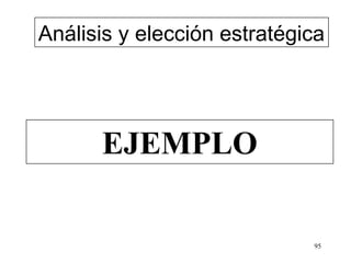 Análisis y elección estratégica




      EJEMPLO

                             95
 