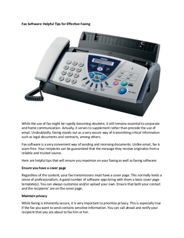 fax software helpful tips for effective faxing electronic fax free