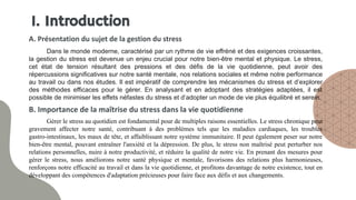 Introduction à la gestion du stress