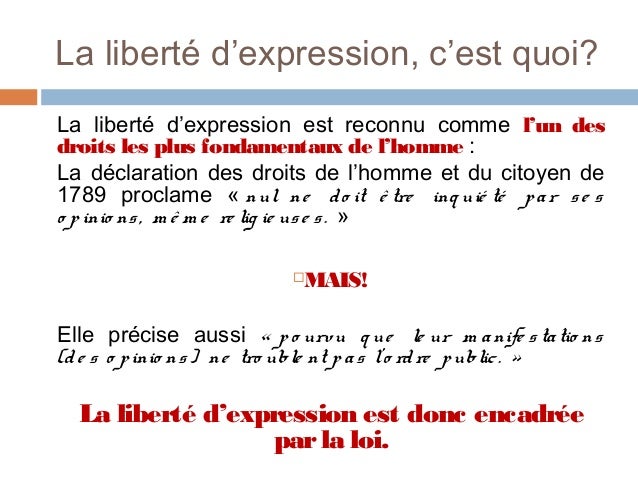 Introduction A La Liberte D Expression