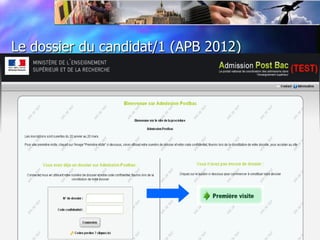 Le dossier du candidat/1 (APB 2012)
 