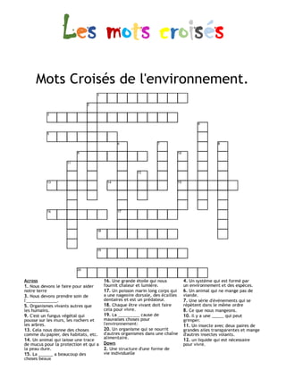 81
Les mots croisés
 