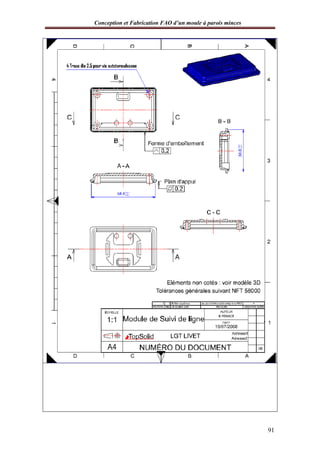 Conception et Fabrication FAO d’un moule à parois minces
91
 