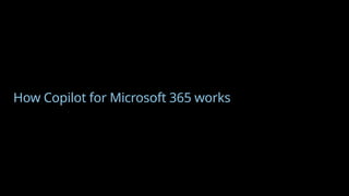 How Copilot for Microsoft 365 works
 