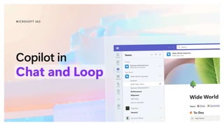 Organized By:
Pune Tech Community
Sponsored By:
Copilot in Chat and Loop
 