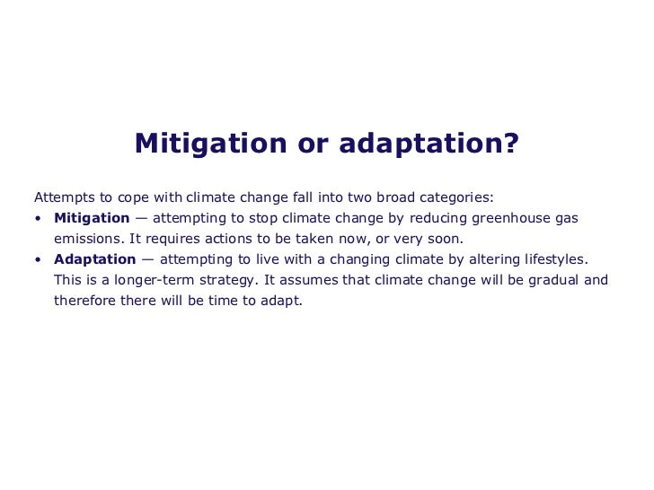We do to cope with climate change