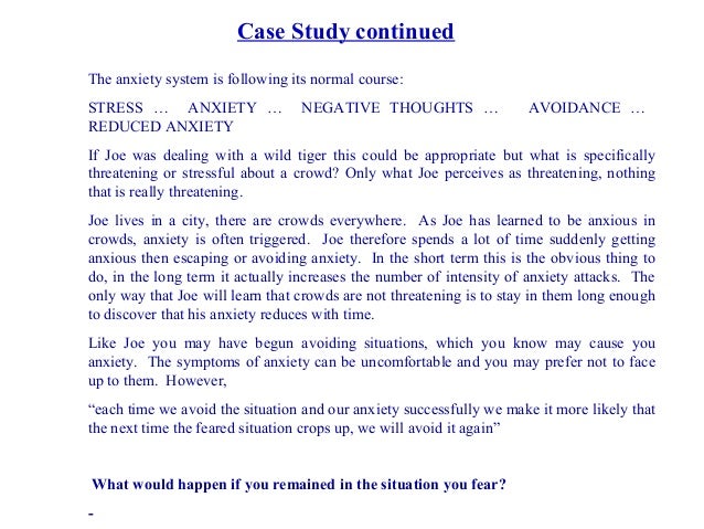 Anxiety coping stress