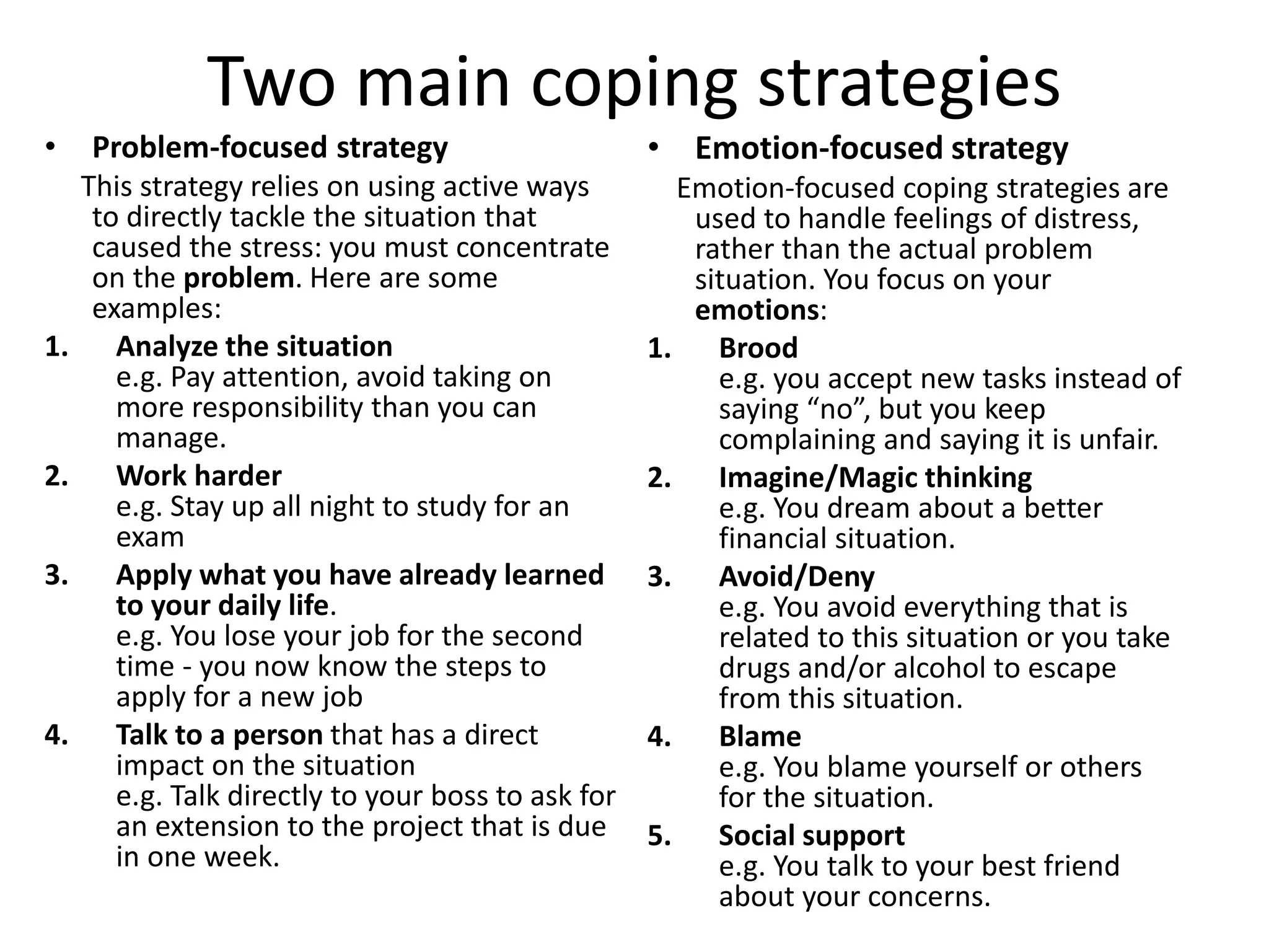 Coping strategies of stress | PPTX