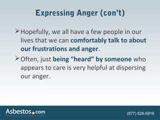 Minimizing Anger’s Impact When You Have Mesothelioma | PPT