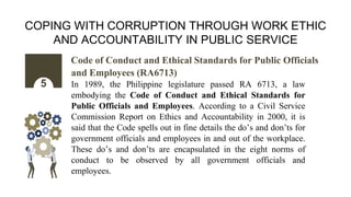 COPING WITH CORRUPTION THROUGH WORK ETHIC AND ACCOUNTABILITY IN PUBLIC ...