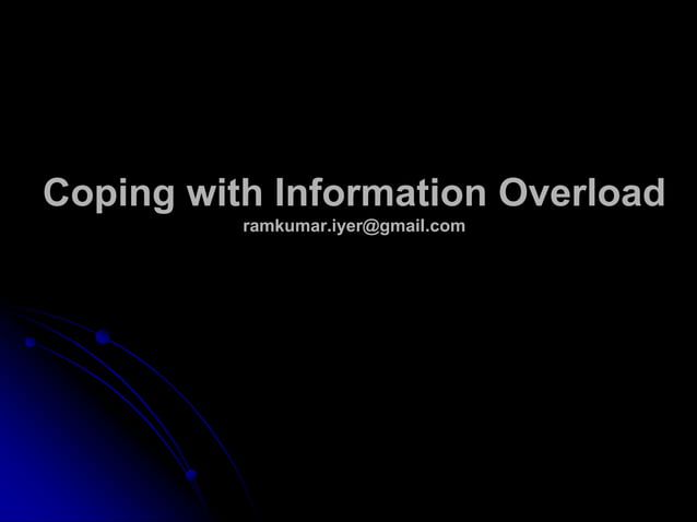 Picture of Coping with information overload | PPT