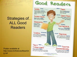 Strategies of
     ALL Good
      Readers




Poster available at
http://www.fortheloveofteachin
g.net
 